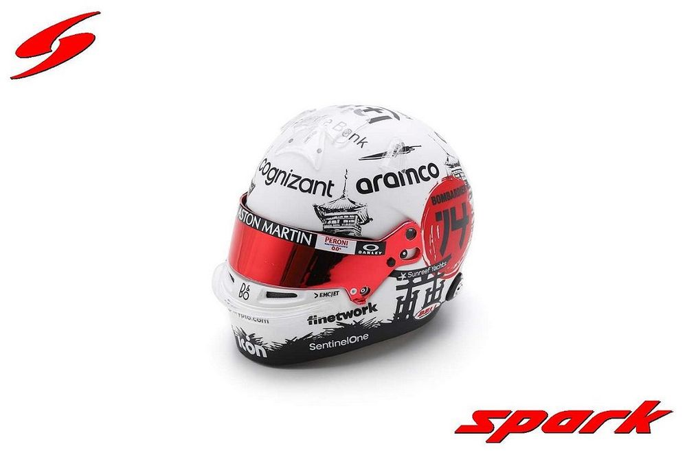 Capacete Fernando Alonso Aston Martin Aramco Cognizant F1 Team GP Japão 2023