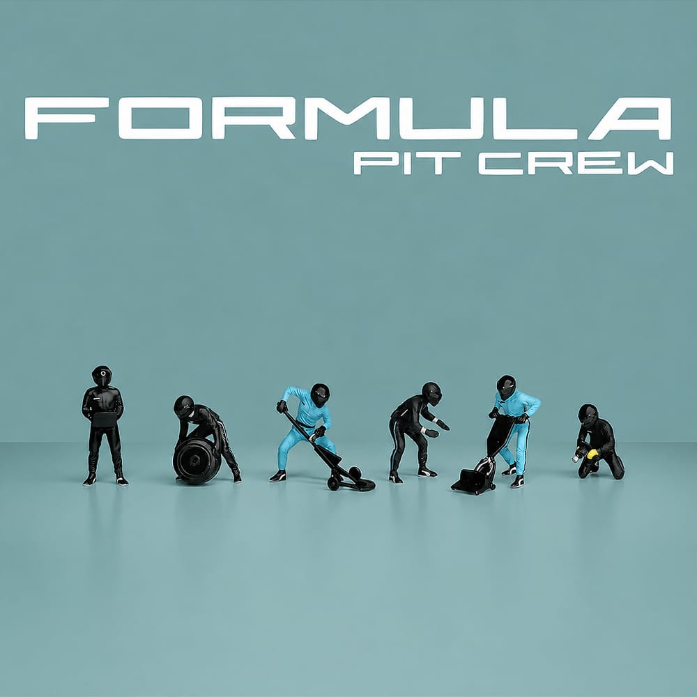 Fórmula Pit Crew Figures Team Black