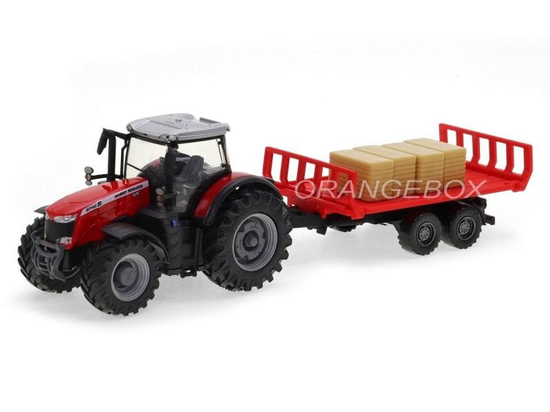 Trator Massey Ferguson 8740S + Carreta Bburago