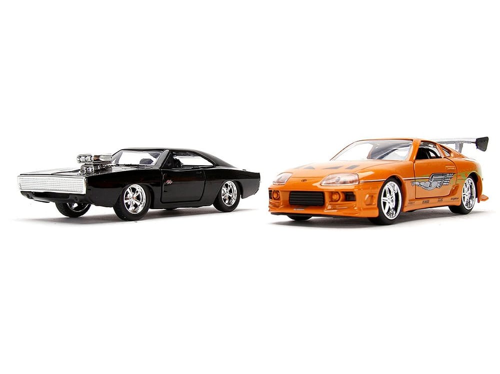 Dom's Dodge Charger R/T + Brian's Toyota Supra Velozes e Furiosos Jada Toys